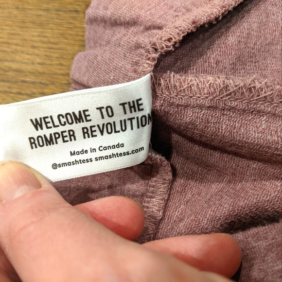 Smash + Tess dusty rose coloured high rise flare pants split seam size small - Picture 5 of 7